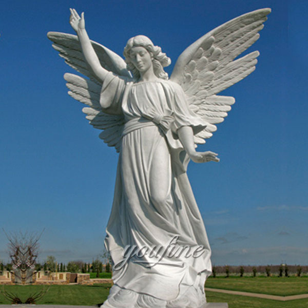 Скульптура ангелов из натурального мрамора