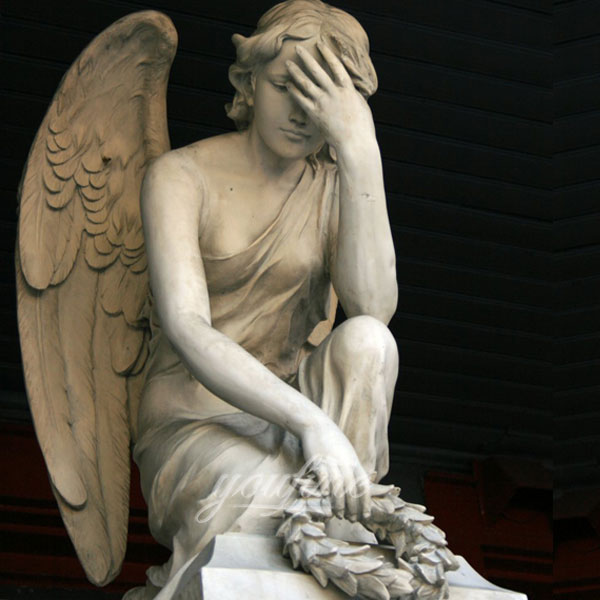 Скульптура скорбящего ангела для декар