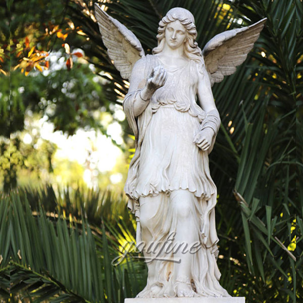 Мраморный белый ангел для сада