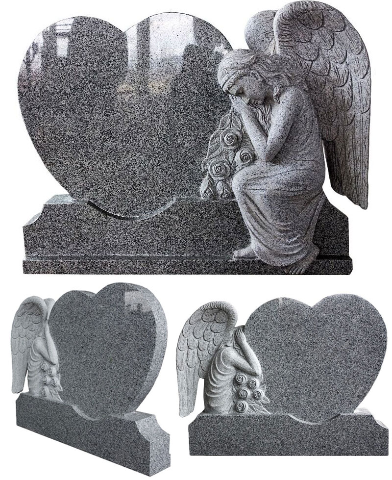 0Натуральный гранитный ангел мраморный памятник статуя дизайн на продажу (2)