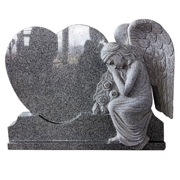 0Натуральный гранитный ангел мраморный памятник статуя дизайн на продажу (3)