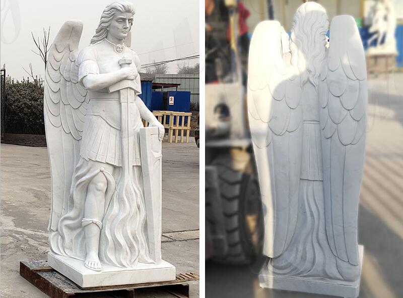 Известная мраморная статуя архангела католическая святая скульптура дизайн реплики на продажу CHS-744
