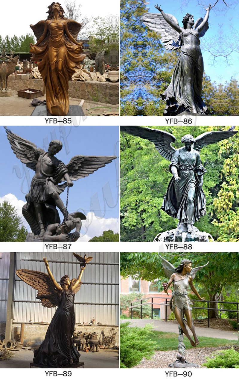 Высокое качество литья в натуральную величину бронзовая статуя ангела на продажу BOKK-158